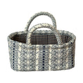 Pink Floral Quilted Storage Basket with Handle – Foldable
