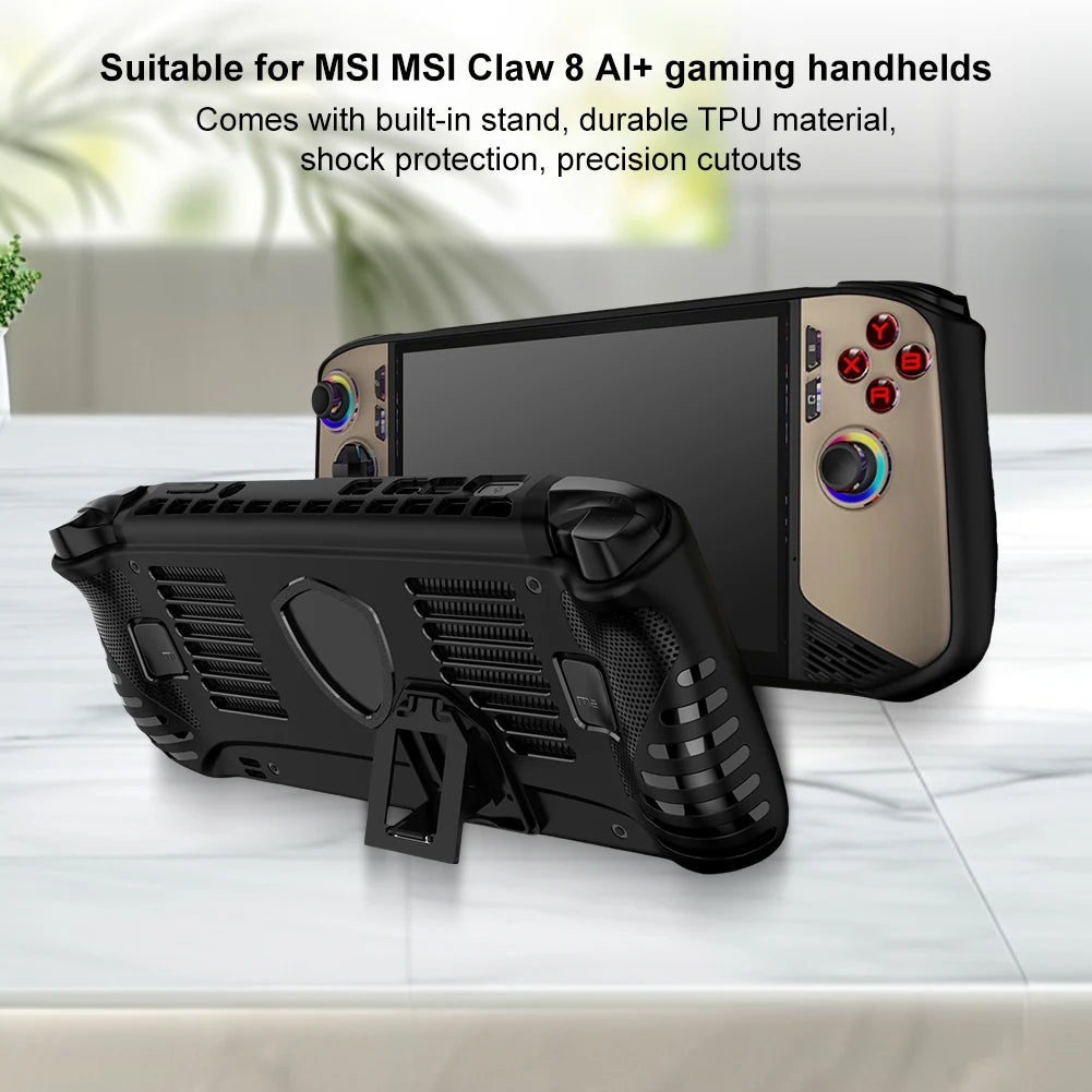 TPU Case for MSI Claw 8 AI+ 2025 – Shockproof + Kickstand