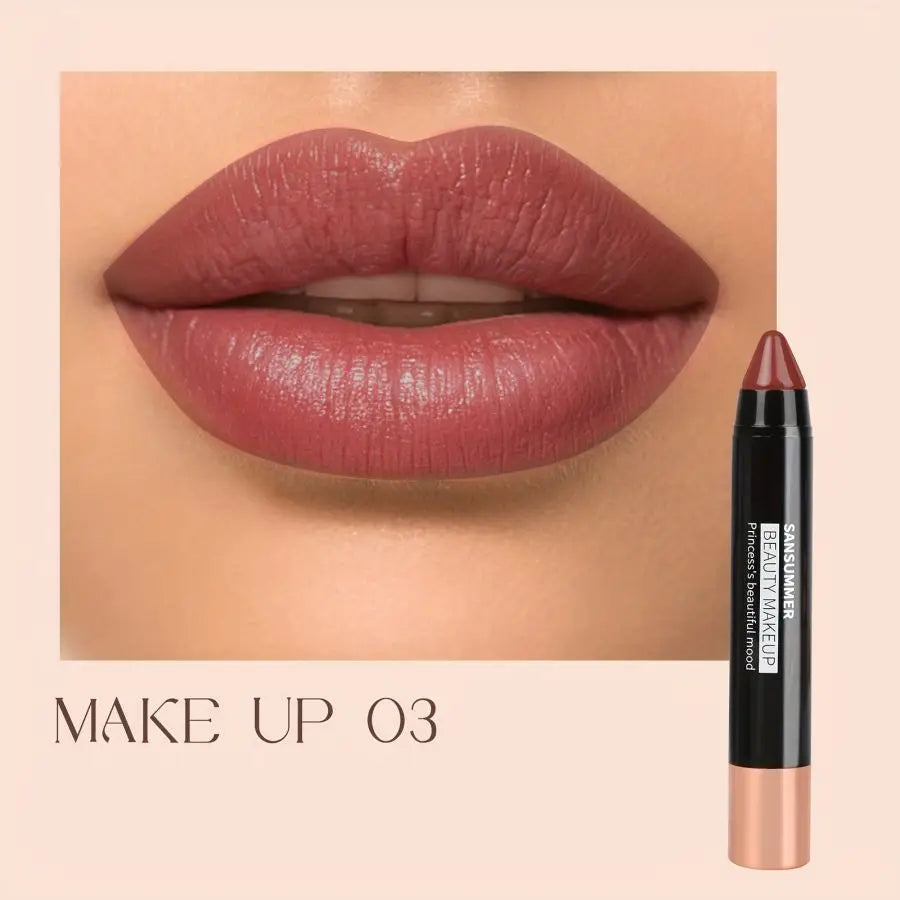 VIBE 8-Color Matte Moisturizing Lipstick Crayons – Waterproof