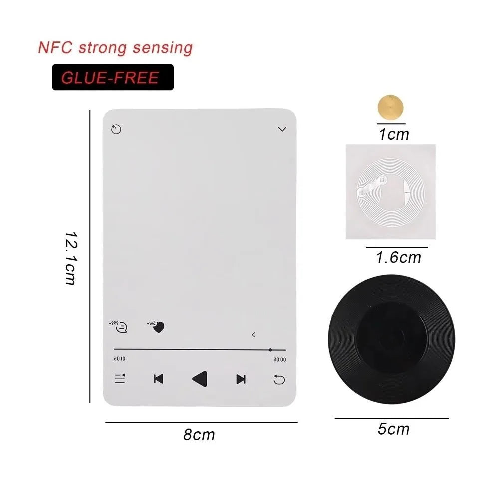 Vinyl Record NFC Fridge Magnet – Rotating Base & Music Trigger