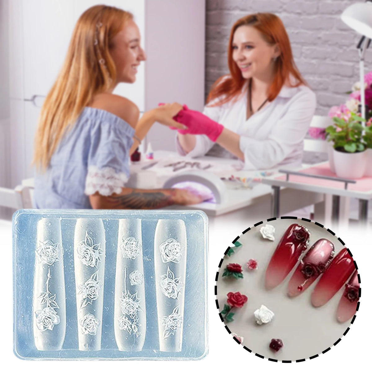 3D Seashell Flower Nail Art Silicone Mold – UV Resin & Gel
