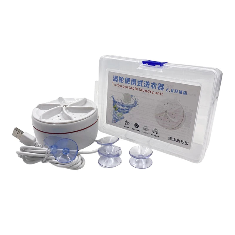 Portable Mini Turbo Washer USB Ultrasonic Cleaning Machine 30W