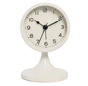Nordic Metal Alarm Clock with Night Light – Silent Round Clock
