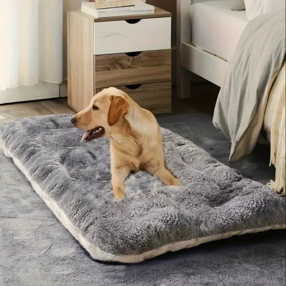 Large Plush Dog Bed Sofa – Soft Thickened Pet Crate Mat