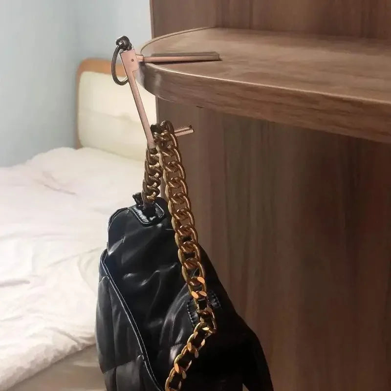 Multi-Function Metal Keychain Phone Holder & Bag Hanger
