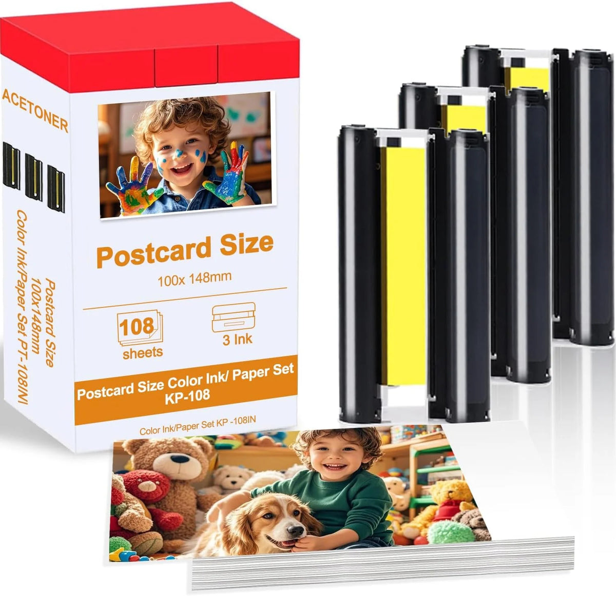 Canon Selphy Compatible Ink & Paper Set KP-108IN KP-36IN 6"