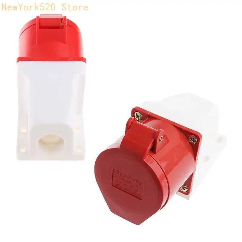 32A 3-Phase Industrial Site Plug 3P+N+E IP44 Weatherproof 240-415V