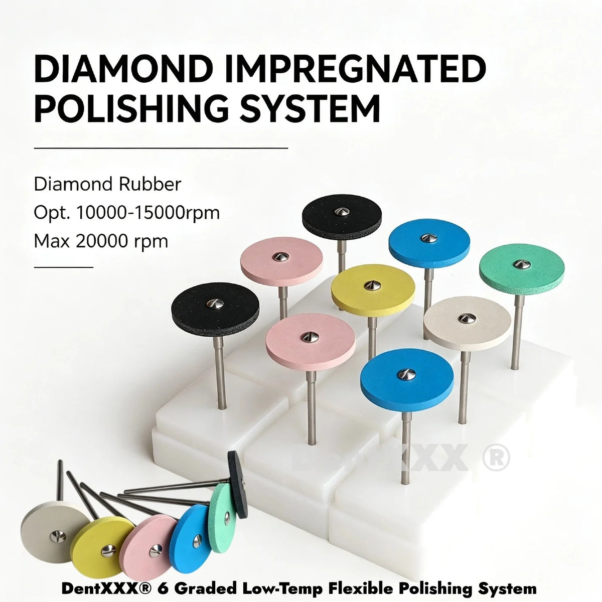 Rubber Diamond Polisher Wheel 26x2mm HP 2.35mm – 6 Grits