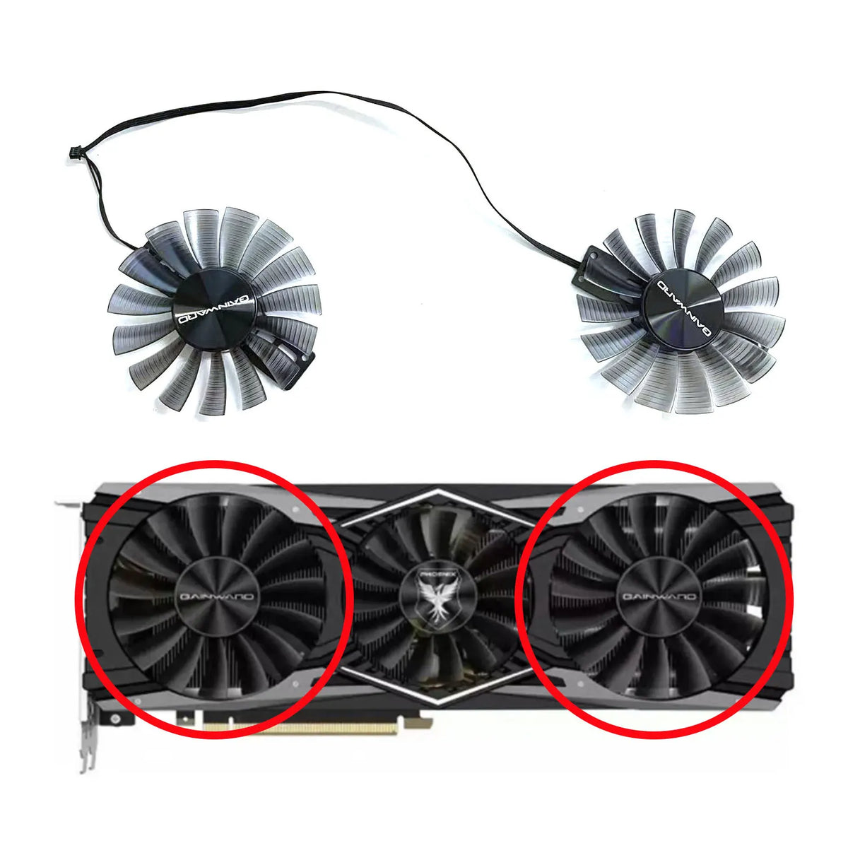 RTX 2080 Ti Replacement GPU Fan 88mm 4-Pin FD9015U12S