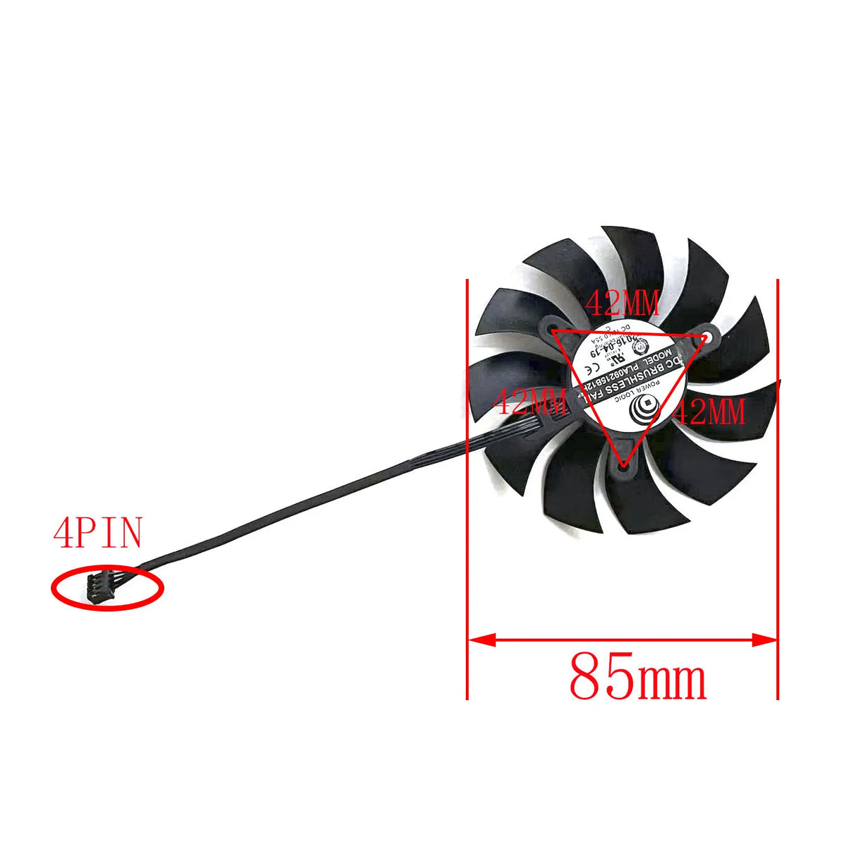 85mm GPU Cooling Fan PLA09215B12H – GTX 1060 960 950