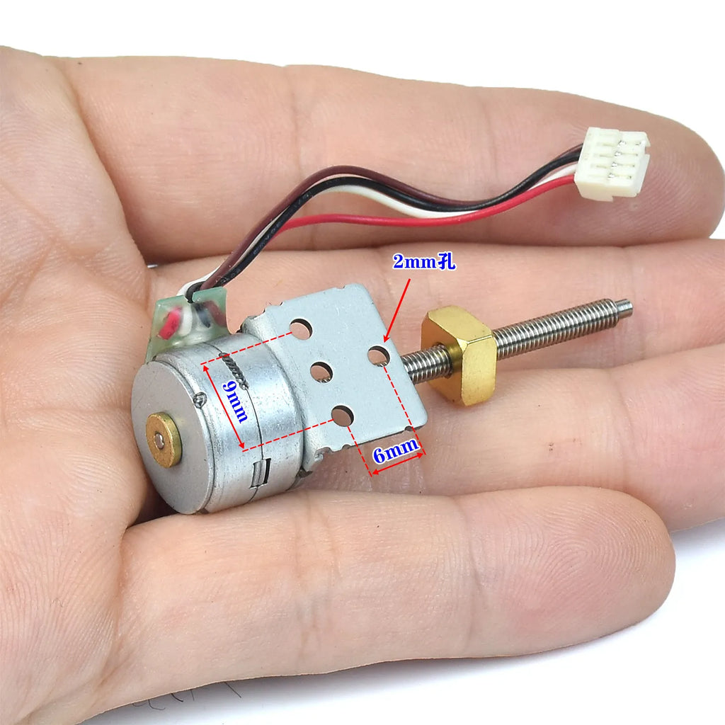 DC 5V/6V 15mm Linear Stepper Motor Screw Shaft Copper Nut Kit