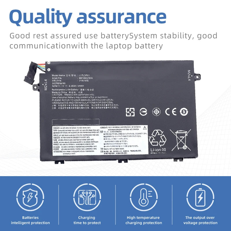 SUOZHAN L17L3P51 Battery for Lenovo ThinkPad E480 E490 E580 E590