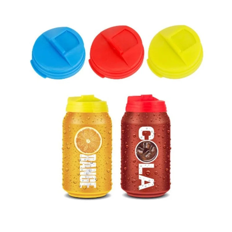 Reusable Snap-On Soda Can Lids – Spill-Resistant 2/4 Pack