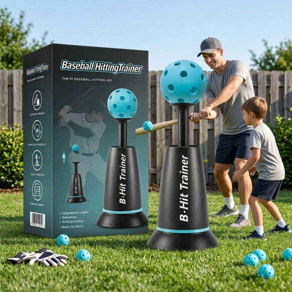 Youth Baseball Batting Tee – Adjustable Portable Trainer for Kids