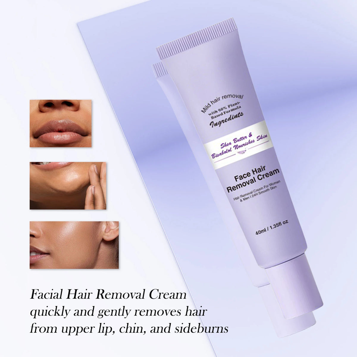 Misscheering Facial Hair Removal Cream – All Skin Types