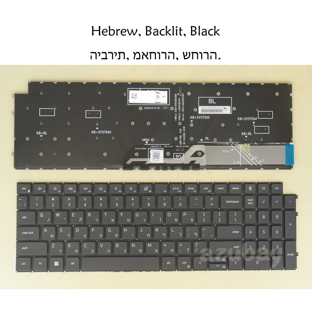 Backlit Replacement Keyboard Dell Vostro 5515 5620 5630 7510