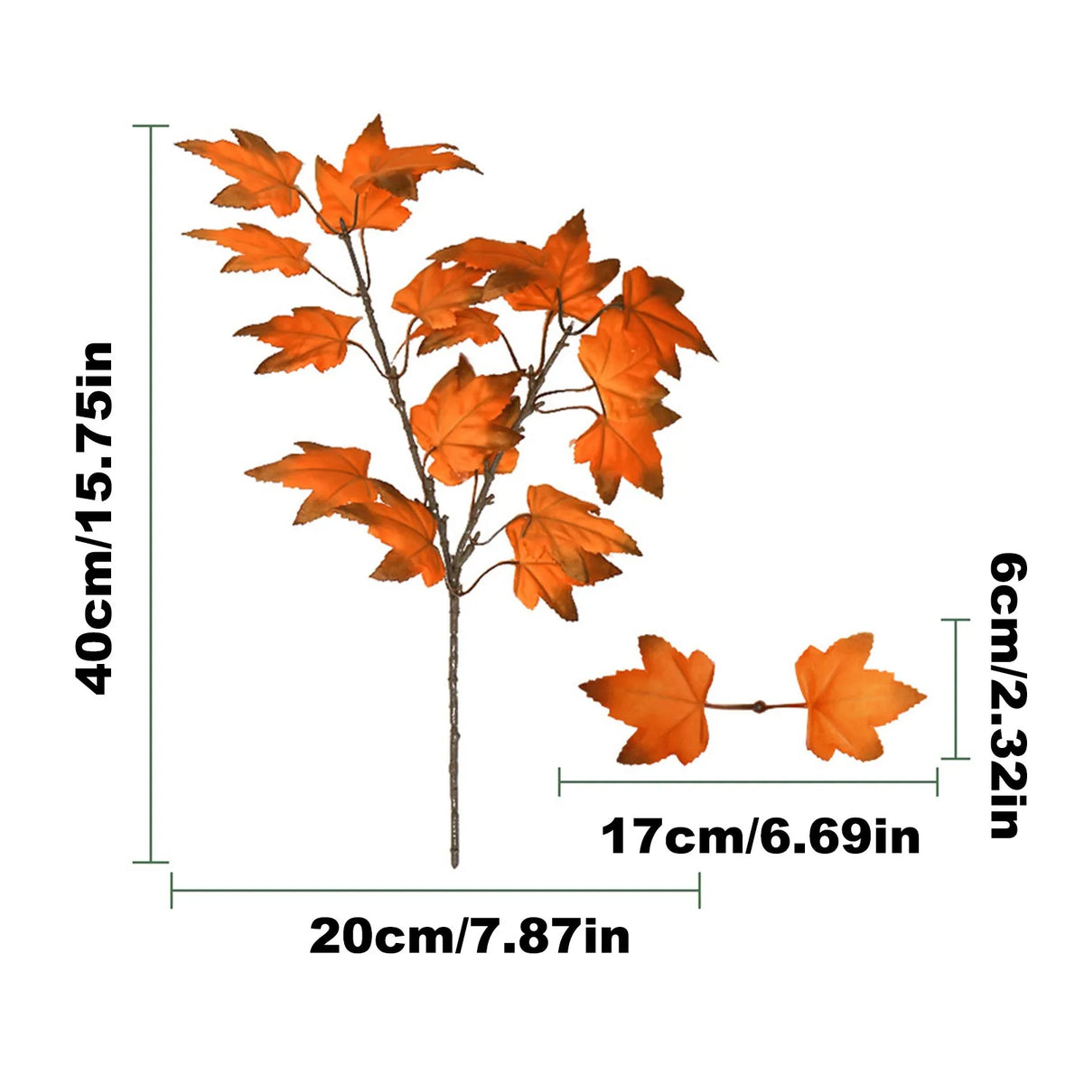 Artificial Maple Leaf Branch – Autumn Wedding & Home Décor
