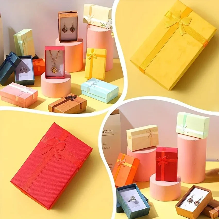 24pcs Assorted Colors Jewelry Gift Boxes – Ring Earring Necklace