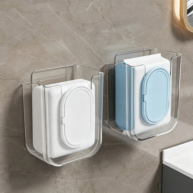 No-Drill Wall Mounted Tissue Box & Wet Wipes Holder