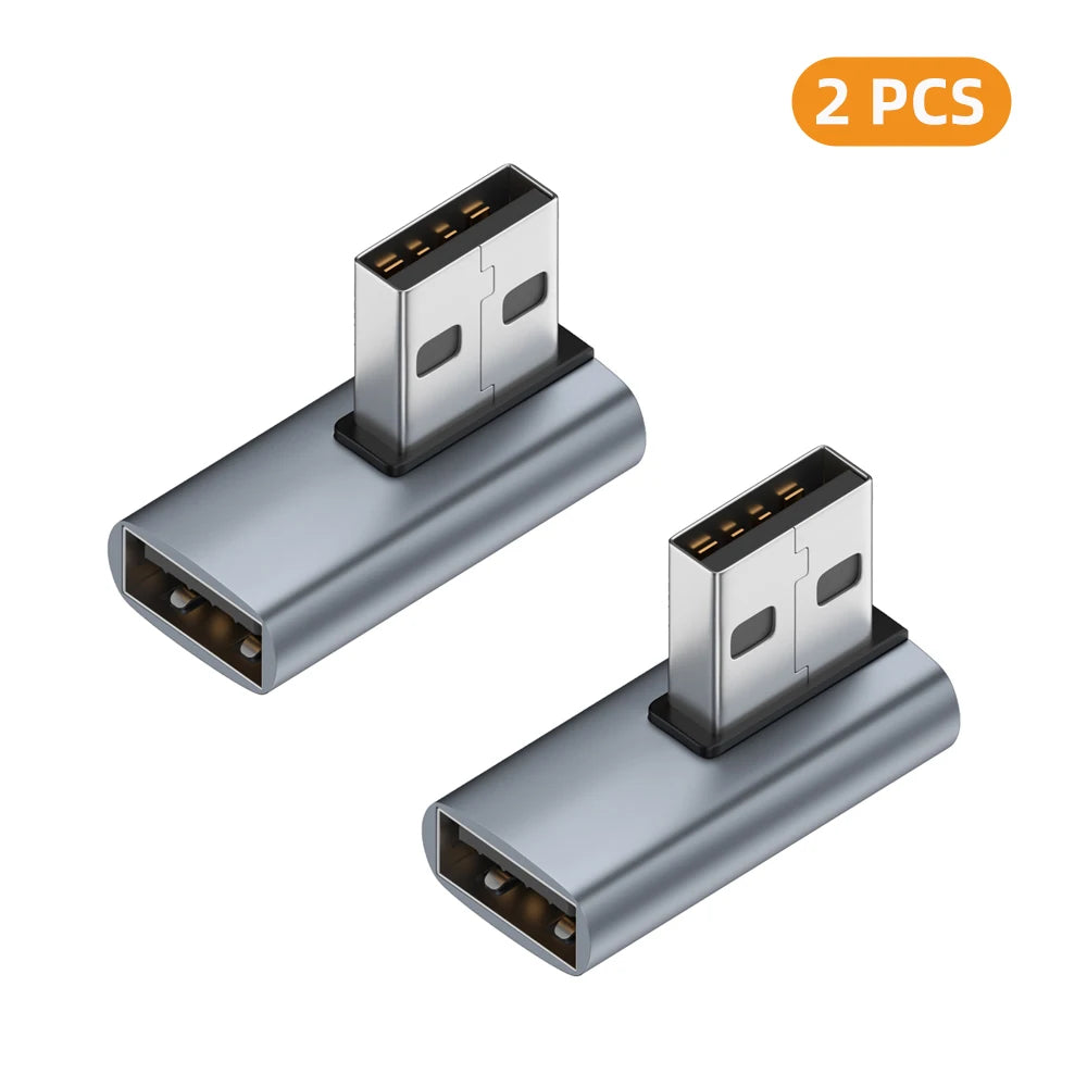 USB-A Female to Male Adapter 90°/180° Angled 10Gbps Converter