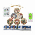 6-Pack DIY Christmas Wooden Ornaments Resin Gems Craft Kit