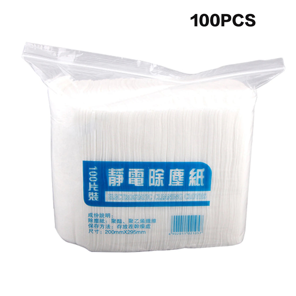 100-Pack Microfiber Dust Removal Mop Pads – Wet & Dry Floor Wipes