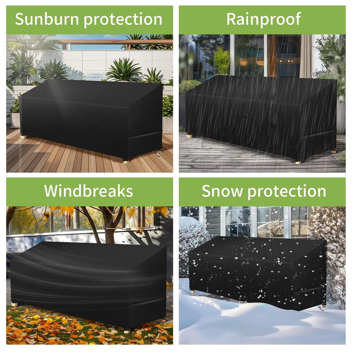 Waterproof 3-Seater Garden Bench Cover – Heavy Duty Oxford