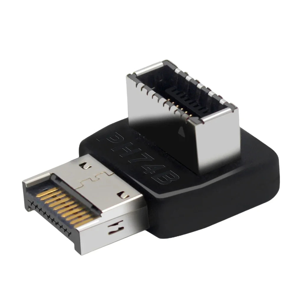 USB 3.1 Type E 90-Degree Converter – Front Panel USB-C Adapter