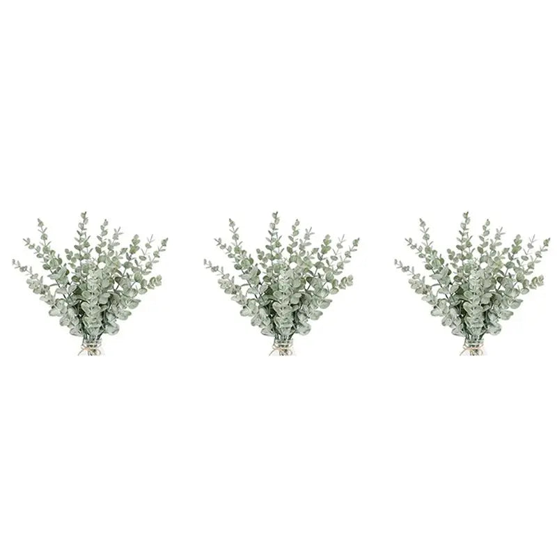 54-Pack Artificial Eucalyptus Stems – Gray Green Leaf Branches