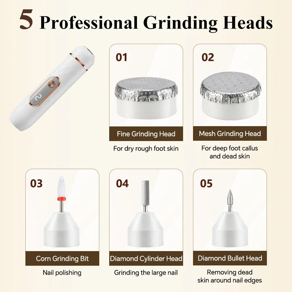 AFDEAL 2-in-1 Electric Nail Drill & Callus Remover Kit