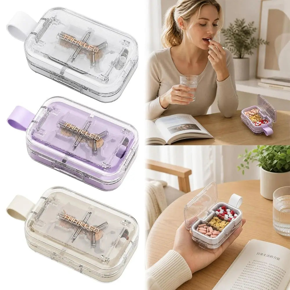 Pill Cutter & Storage Box – 1/2 1/3 1/4 Splitter, Dustproof