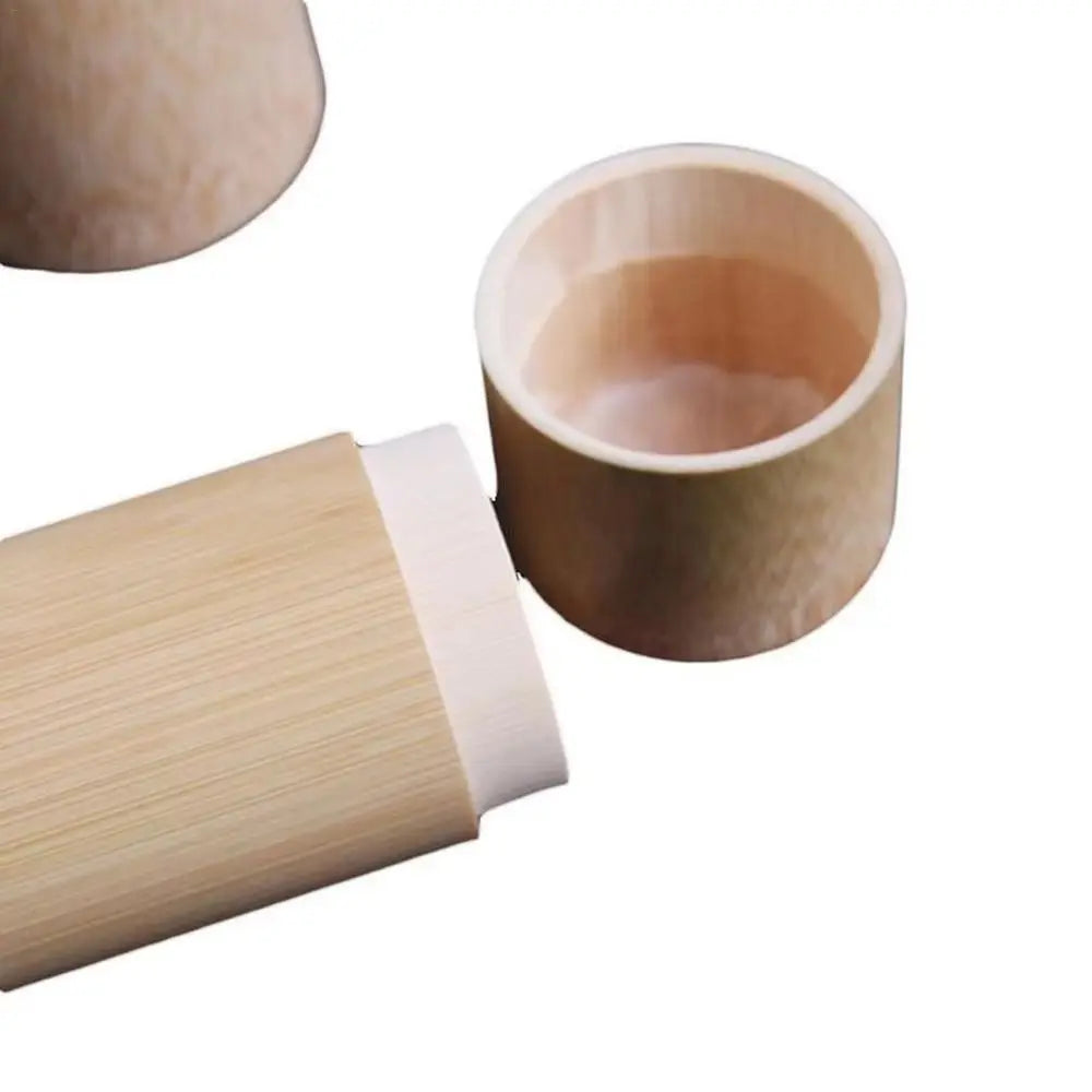 Natural Bamboo Tea Canister with Lid – Eco Spice Storage Jar