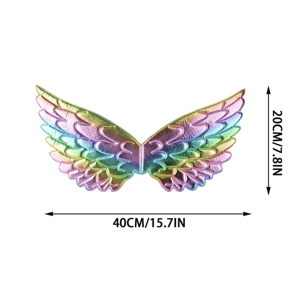 Rainbow Fairy Angel Wings Kids Costume Party Cosplay Prop