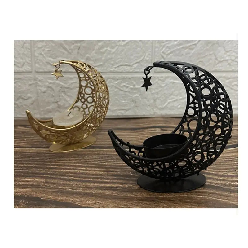 Metal Moon Candle Holder – Ramadan Eid Mubarak Decor