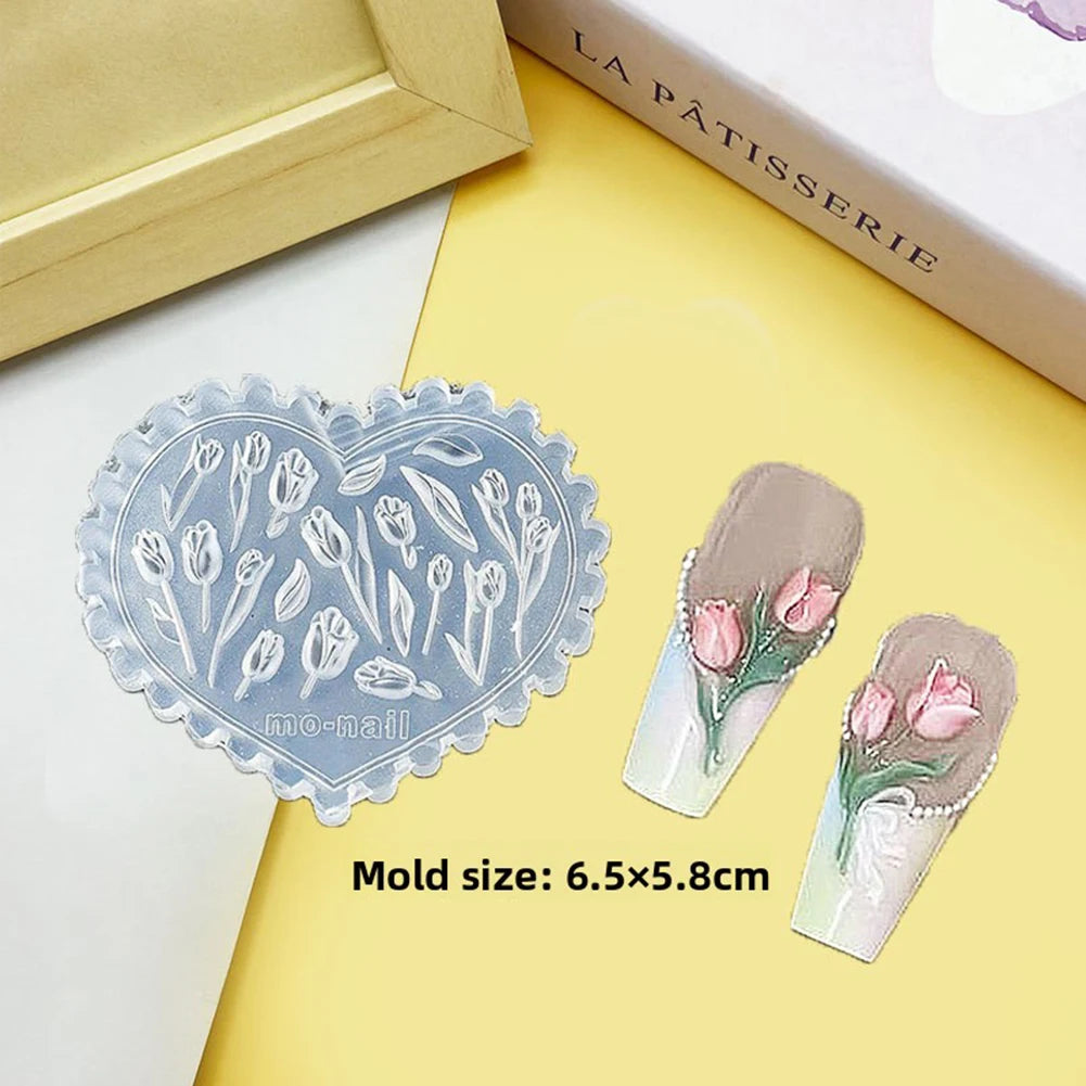 3D Seashell Flower Nail Art Silicone Mold – UV Resin & Gel