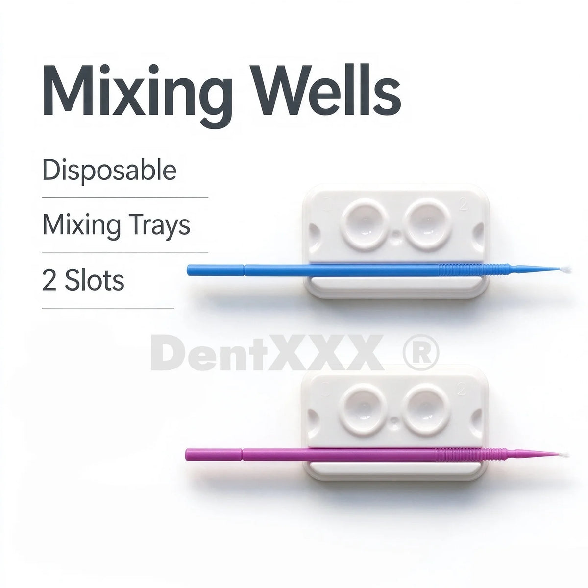 Disposable 2-Slot Mixing Well Trays – 20/60/200 Pack