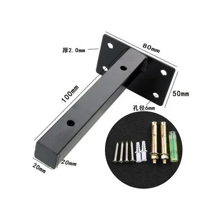 2PCS Heavy-Duty Square Tube Angle Bracket Wall Shelf Support
