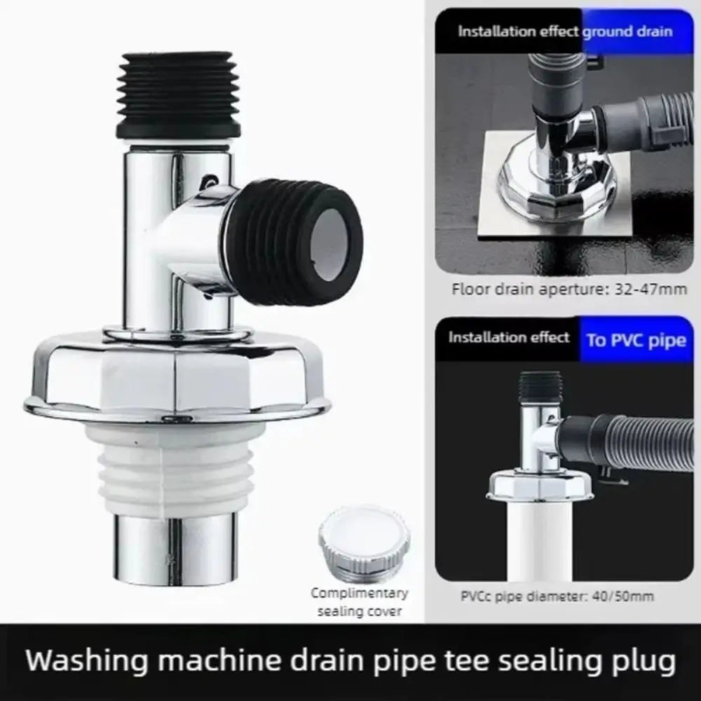 Washing Machine Drain Hose Tee Connector – Chrome Plated