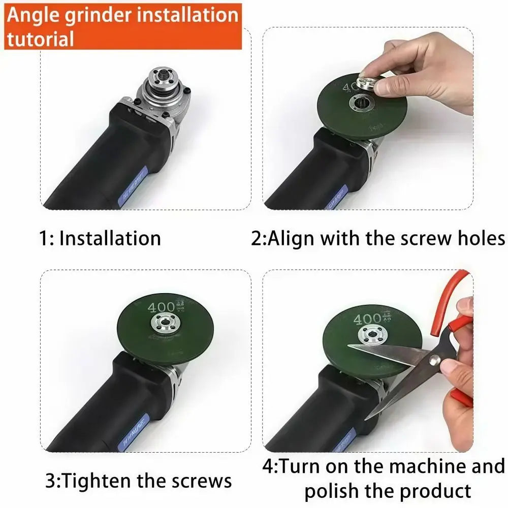 3-Pack Ultra-Fine Resin Grinding & Polishing Discs 100mm