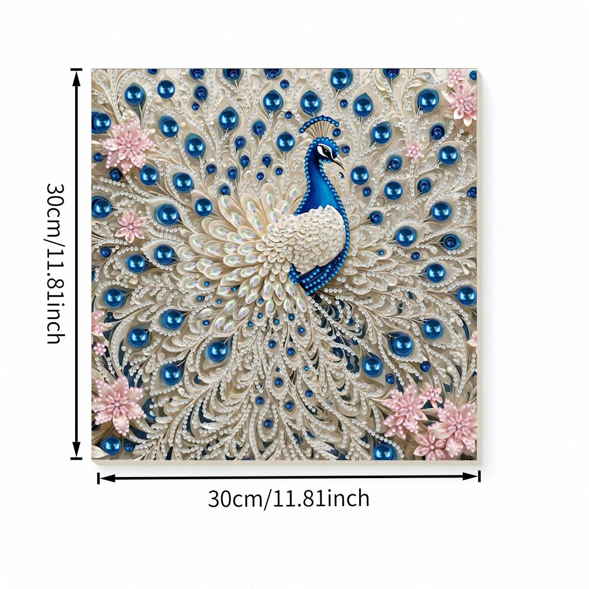 5D Diamond Painting Peacock Kit – Self-Adhesive Wall Art 30×30cm