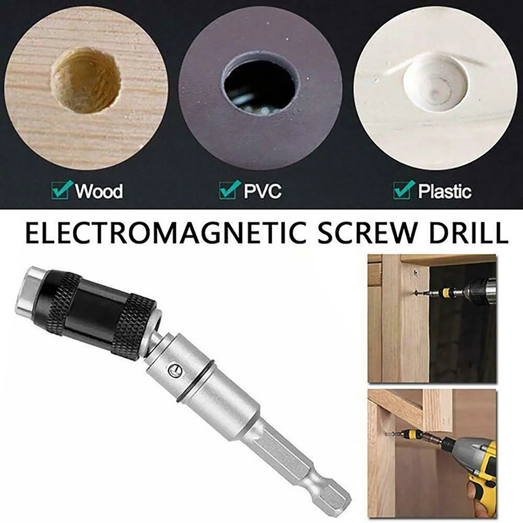 Right Angle Magnetic Bit Holder 6.35mm Quick-Release Adapter