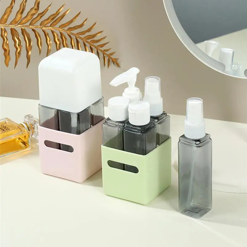 4-in-1 Refillable 60ml Travel Bottle Set with Pump Dispensers