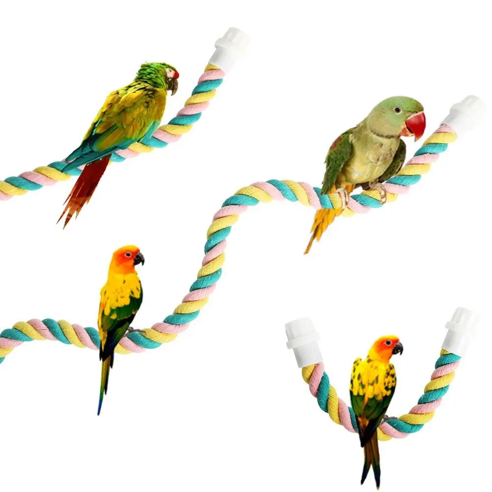 Cotton Climbing Rope Bird Toy – Parrot Swing & Cage Perch