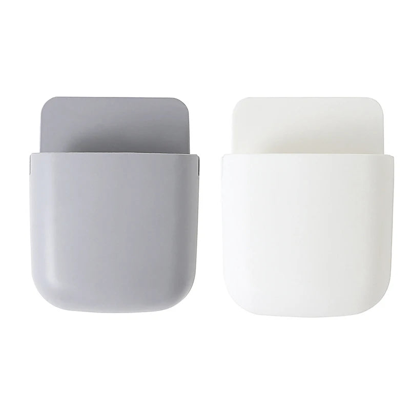 Wall Mount Remote Control & Phone Charging Storage Box