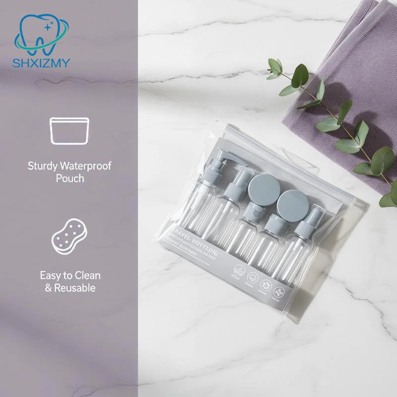 Travel Refillable Bottle Set – Portable Cosmetic Containers 8 Pc