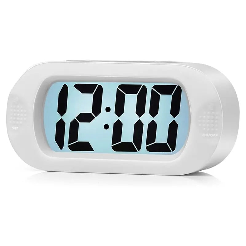 VIBE Digital Alarm Clock Large LCD Night Light Travel