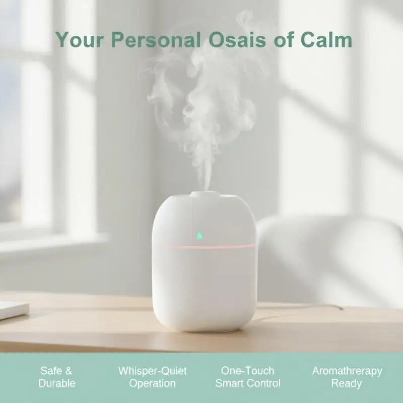 Gmarty Portable Nano Mist Humidifier – Ultra-Quiet Desktop