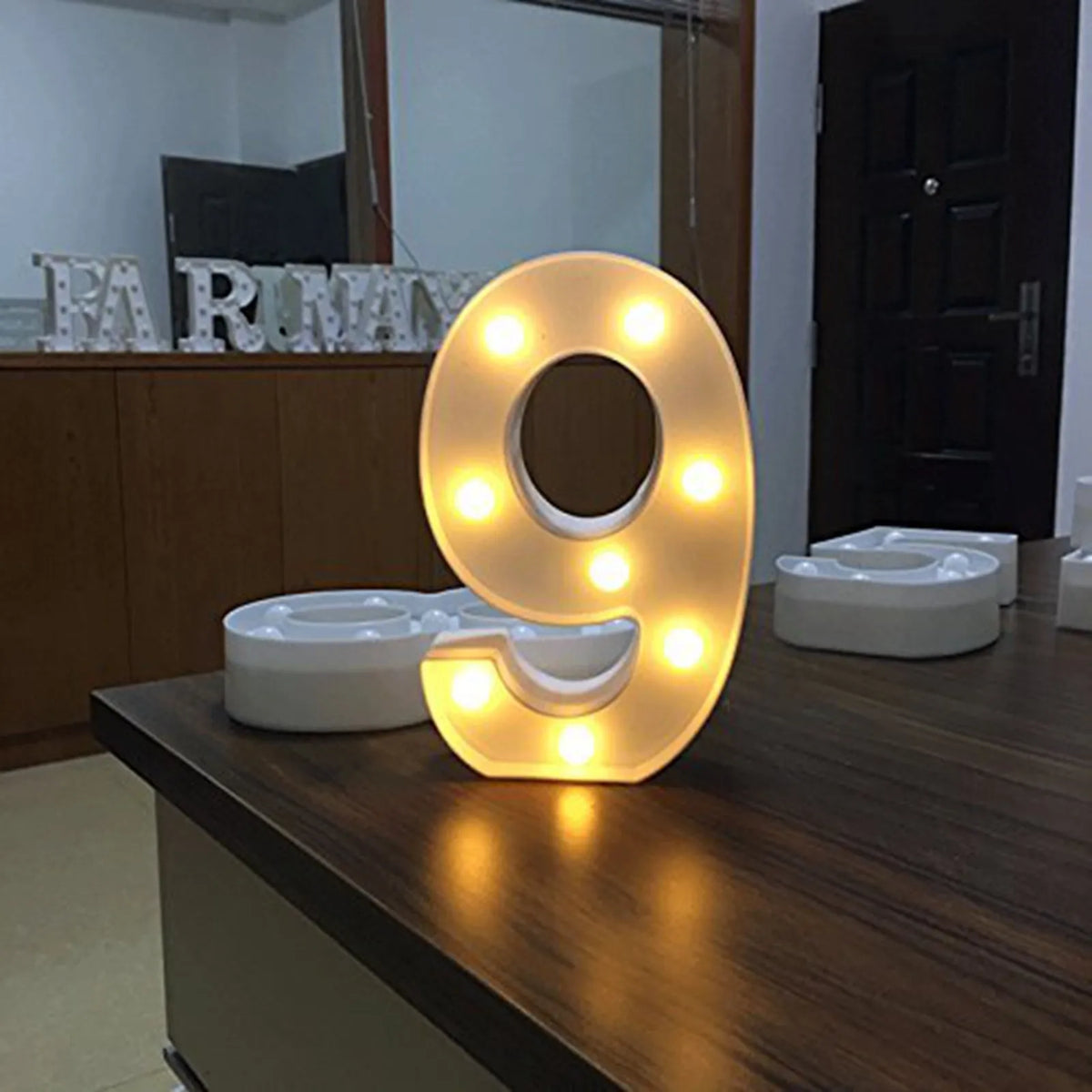 LED Light Up Letter & Number Signs – Battery Party Decor