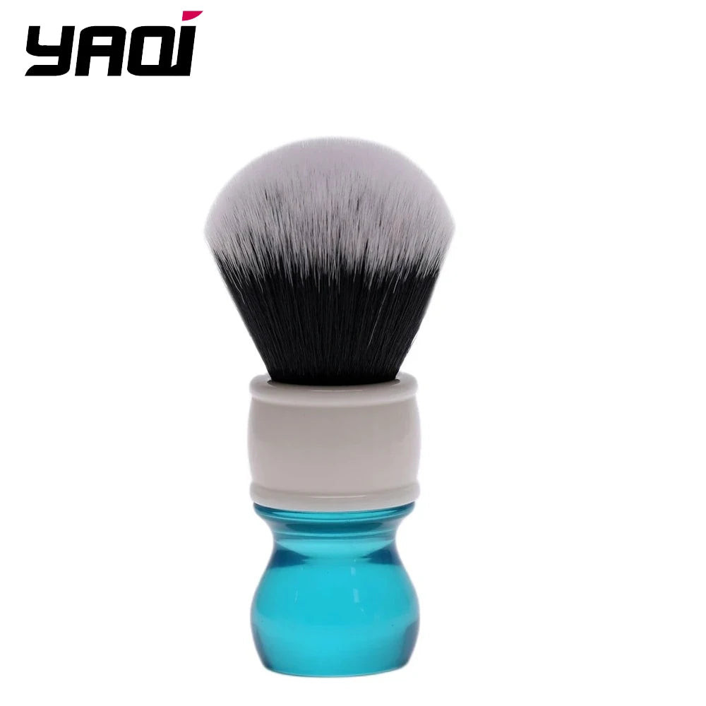 Yaqi 24mm Aqua Tuxedo Synthetic Wet Shaving Brush for Men
