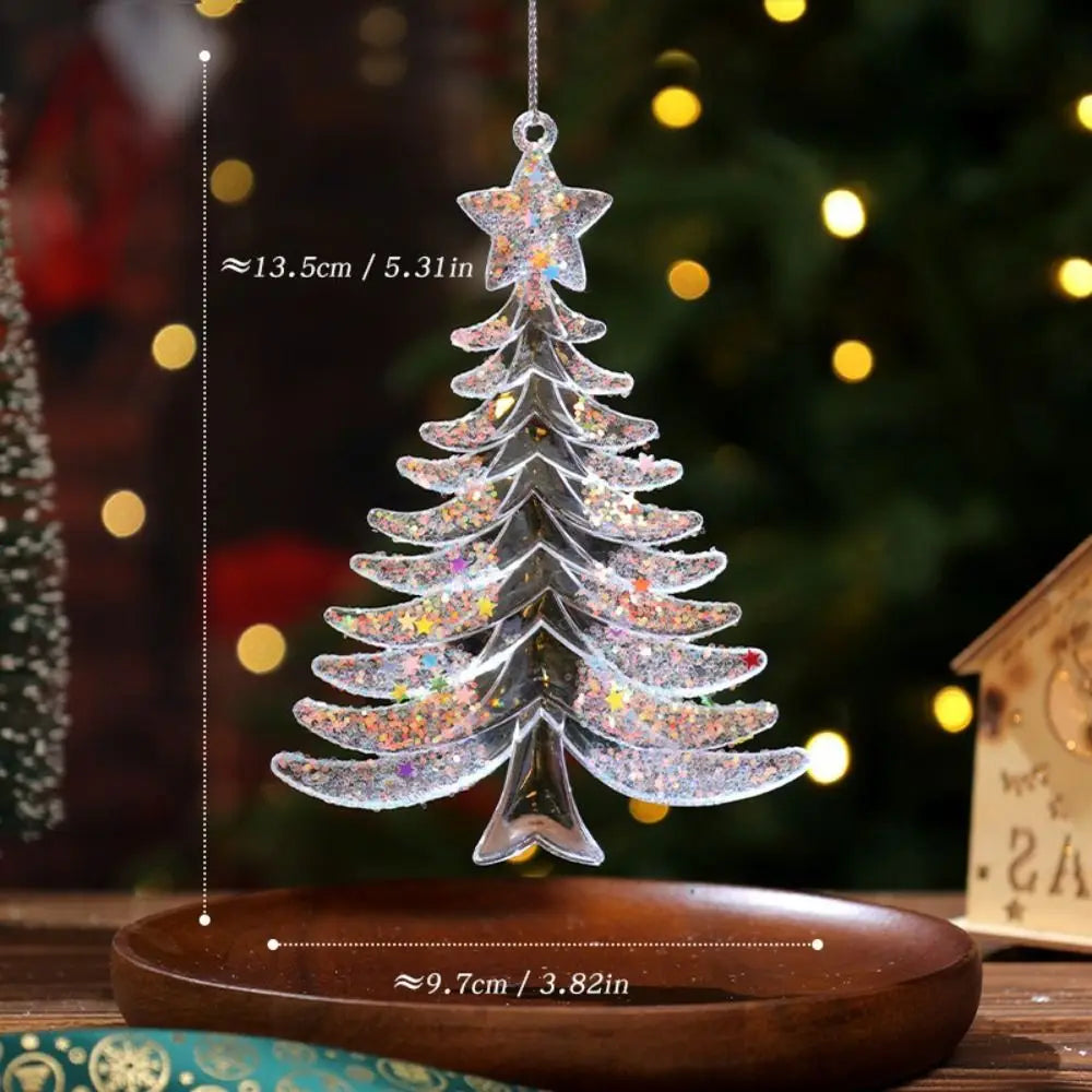 Acrylic Glitter Christmas Snowflake Pendants & Tree Ornaments
